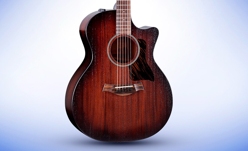 New Taylor AD24ce. Solid mahogany top and the introduction of a cutaway to the American Dream series. Shop Now